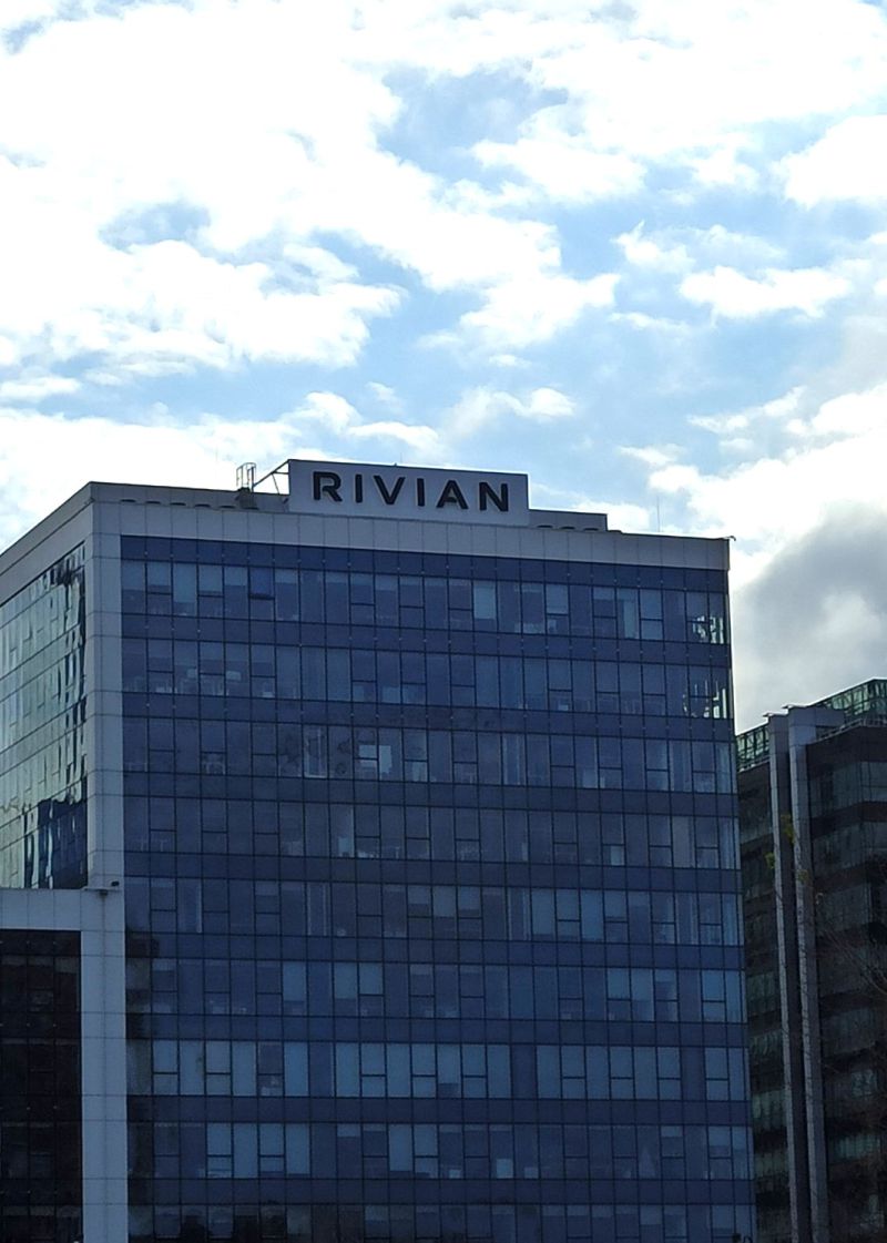 Rivian rooftop sign in Belgrade